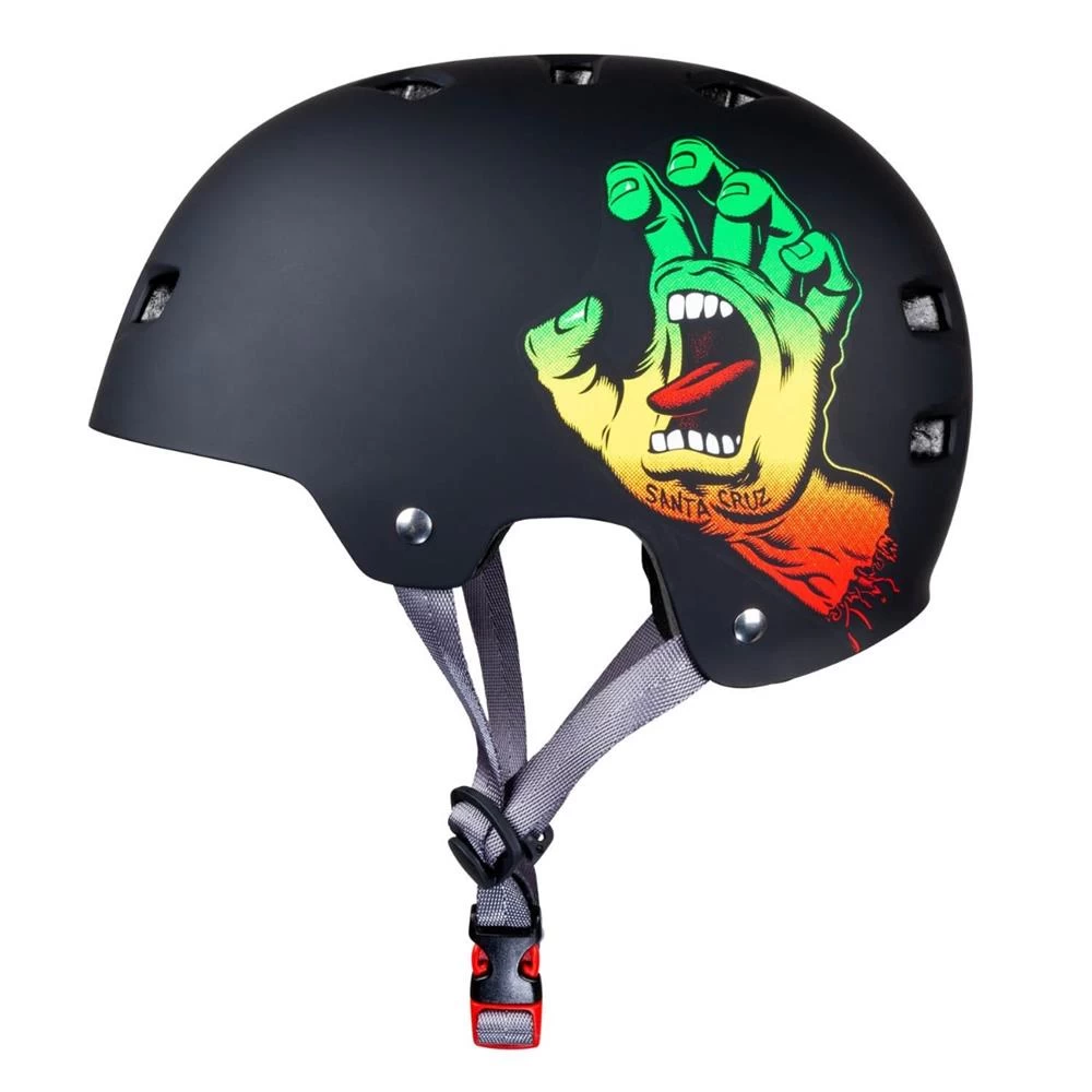 BULLET SANTA CRUZ SCREAMING HAND BLACK RASTA CASCO 3 BULLET SANTA CRUZ SCREAMING HAND BLACK RASTA CASCO