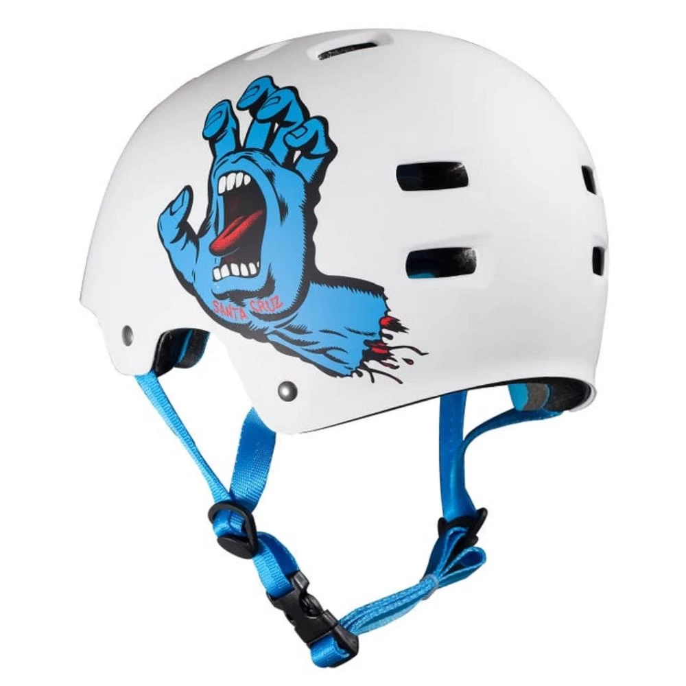 BULLET SANTA CRUZ SCREAMING HAND WHITE BLUE CASCO 4 BULLET SANTA CRUZ SCREAMING HAND WHITE BLUE CASCO - immagine 3