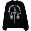 DOOMSDAY JUSTICE VARSITY CREWNECK BLACK FELPA -Negozio Di Pattini 11doomsday justice varsity crewneck black felpa 1200x1200