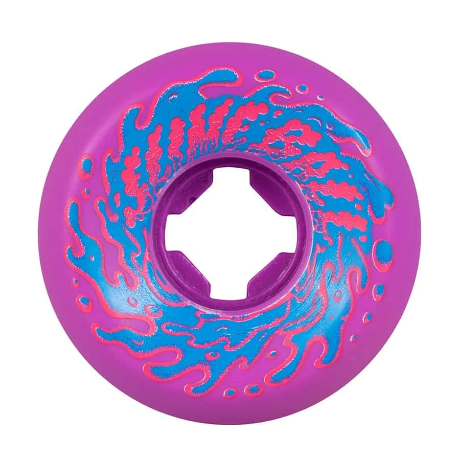 SLIME BALLS DOUBLE TAKE VOMIT MINI PURPLE BLACK 54mm 97a RUOTE 4 SLIME BALLS DOUBLE TAKE VOMIT MINI PURPLE BLACK 54mm 97a RUOTE - immagine 2