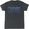 THRASHER FLAME GREY T-SHIRT -Negozio Di Pattini 12292 0 t shirt thrasher flame heather grey 5