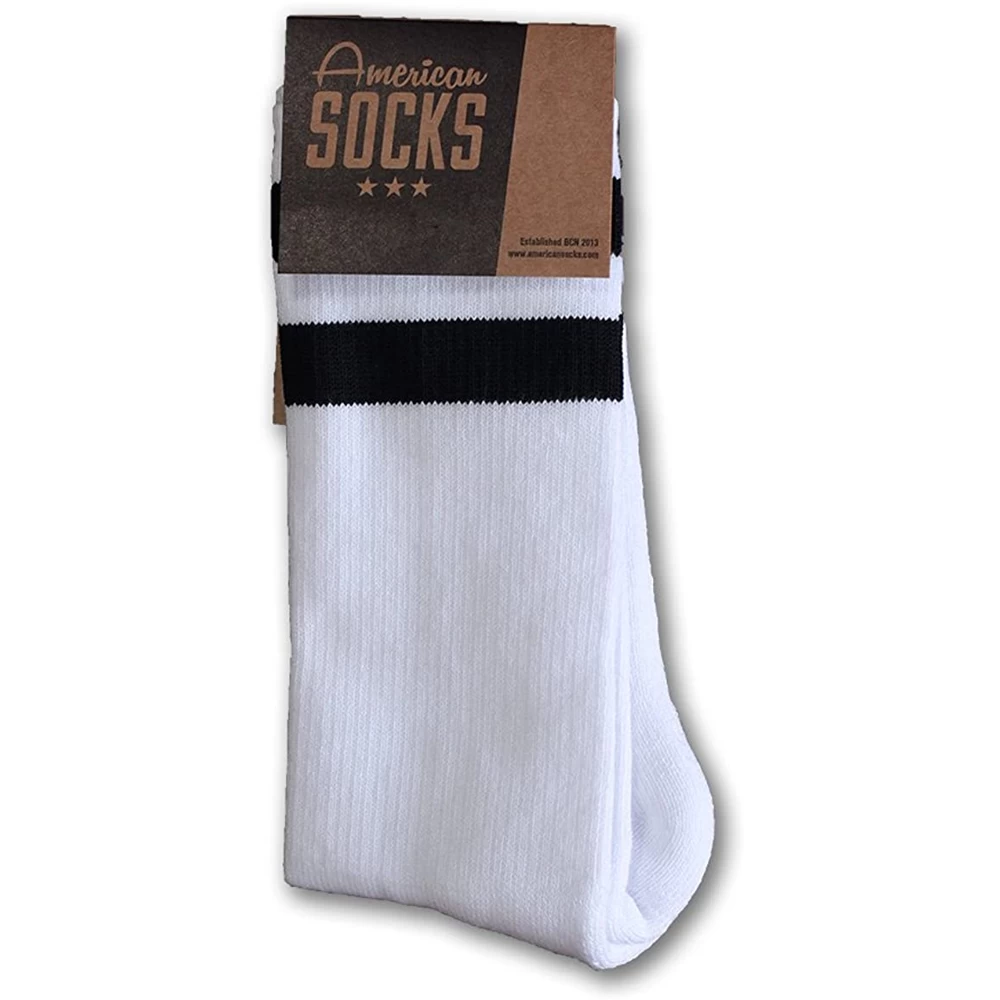 AMERICAN SOCKS OLD SCHOOL WHITE/BLACK CALZINI 5 AMERICAN SOCKS OLD SCHOOL WHITE/BLACK CALZINI - immagine 3