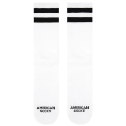 AMERICAN SOCKS OLD SCHOOL WHITE/BLACK CALZINI