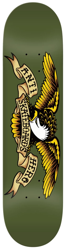 ANTIHERO CLASSIC EAGLE OLIVE 8.38" X 32.25" TAVOLA SKATEBOARD