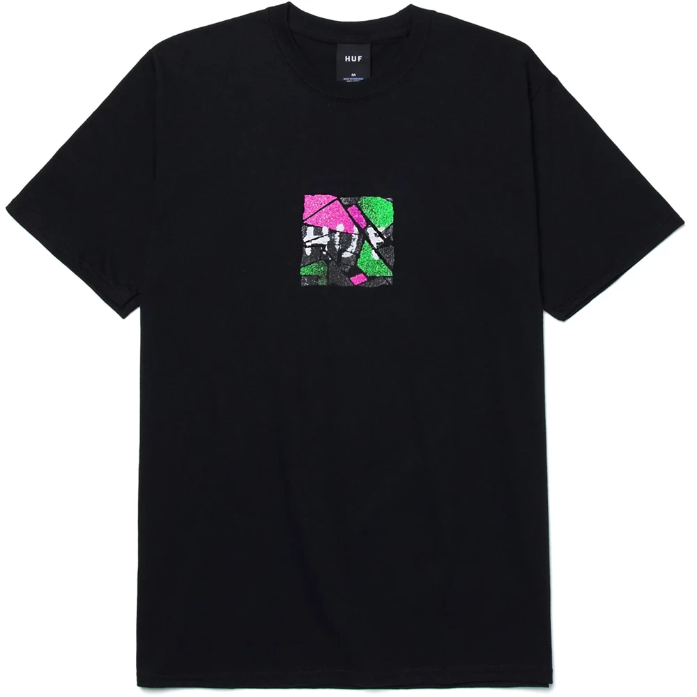 HUF GET A GRIP BLACK T-SHIRT 3 HUF GET A GRIP BLACK T-SHIRT