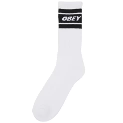 OBEY COOPER II WHITE/BLACK CALZINI