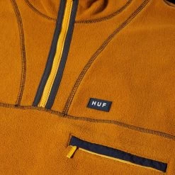 HUF ELYSIAN QUARTER ZIP LATTE FELPA -Negozio Di Pattini 2huf elysian quarter zip latte felpa 1200x1200