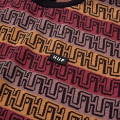 HUF OTIS JACQUARD KNIT OLIVE T-SHIRT -Negozio Di Pattini 2huf otis jacquard knit s s top olive