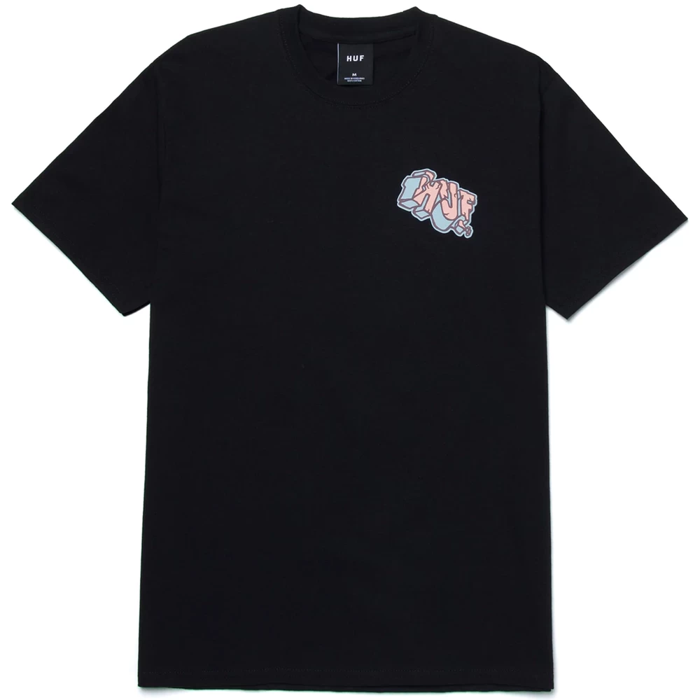 HUF QUAKE TRIPLE TRIANGLE BLACK T-SHIRT 4 HUF QUAKE TRIPLE TRIANGLE BLACK T-SHIRT - immagine 2