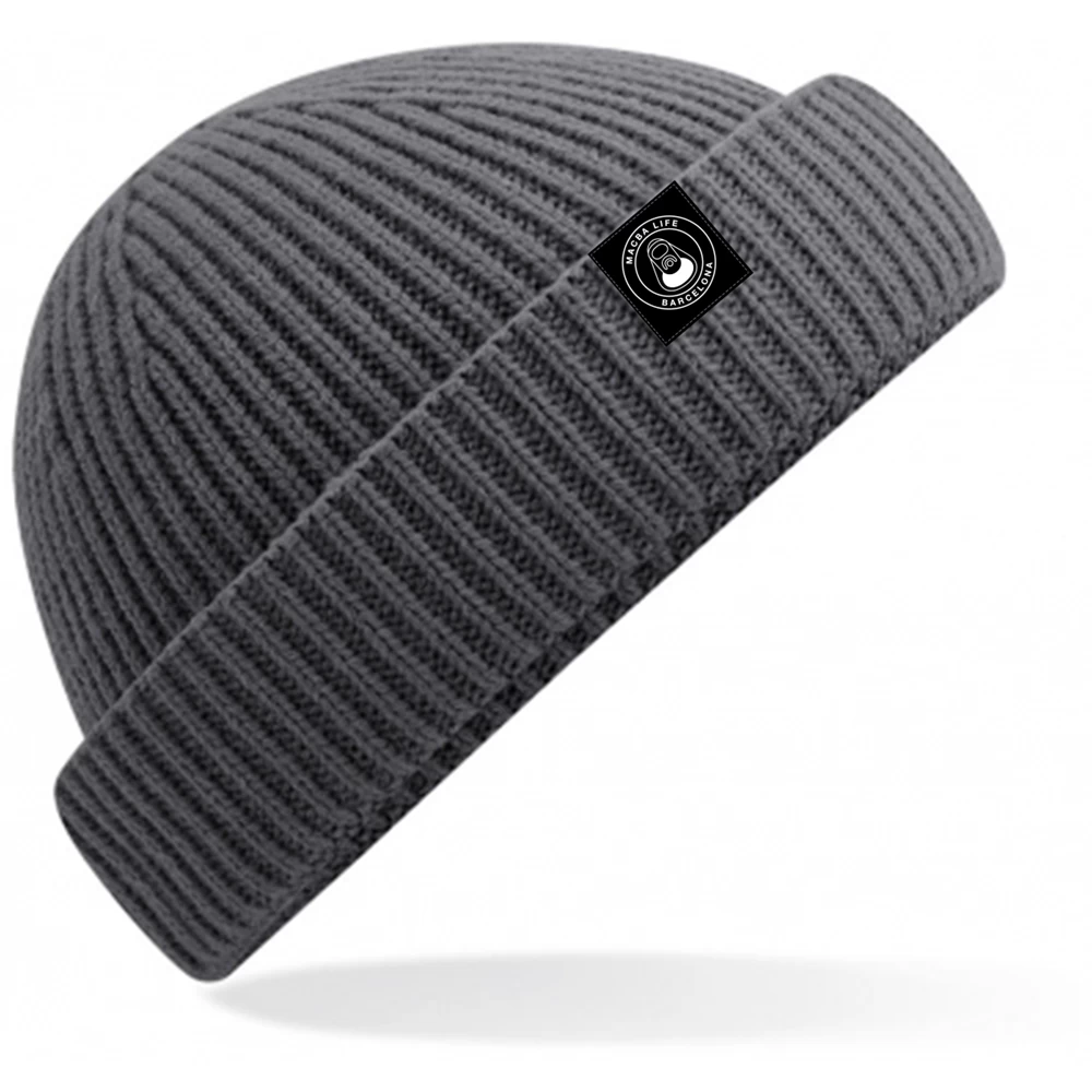 MACBA OG LOGO SHORT BEANIE GREY CAPPELLO 3 MACBA OG LOGO SHORT BEANIE GREY CAPPELLO