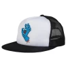 SANTA CRUZ CLASSIC HAND MESH BACK WHITE/BLACK CAPPELLO -Negozio Di Pattini 2santa cruz classic hand meshback cap o s white black 1