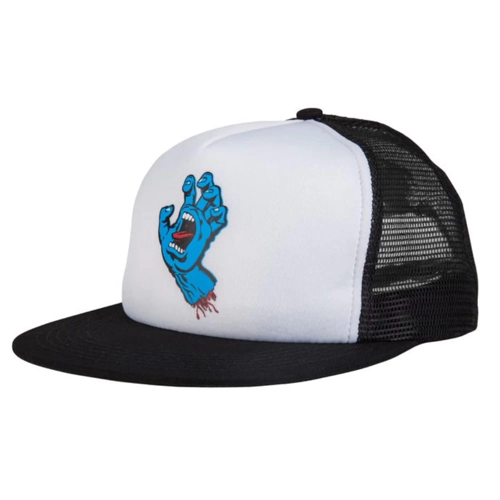 SANTA CRUZ CLASSIC HAND MESH BACK WHITE/BLACK CAPPELLO 3 SANTA CRUZ CLASSIC HAND MESH BACK WHITE/BLACK CAPPELLO