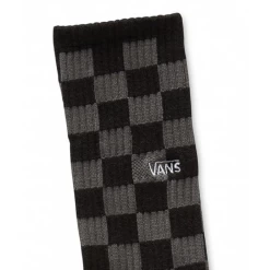 VANS CHECKERBOARD CREW II BLACK/CHARCOAL CHECK CALZINI -Negozio Di Pattini 2vans checkerboard crew ii black charcoal calzini 1