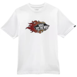 VANS FLAME WHITE T-SHIRT BAMBINO