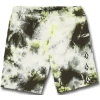 VOLCOM ICONIC STONE PLUS FLEECE LIME TIE DYE SHORTS -Negozio Di Pattini 2volcom iconic stone plus fleece lime tie dye shorts 1