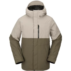 VOLCOM L INSULATED GORE-TEX DARK KHAKI GIACCA SNOWBOARD