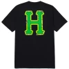 HUF AMAZING H BLACK T-SHIRT 2 HUF AMAZING H BLACK T-SHIRT -Negozio Di Pattini 3huf amazing h black t shirt 1