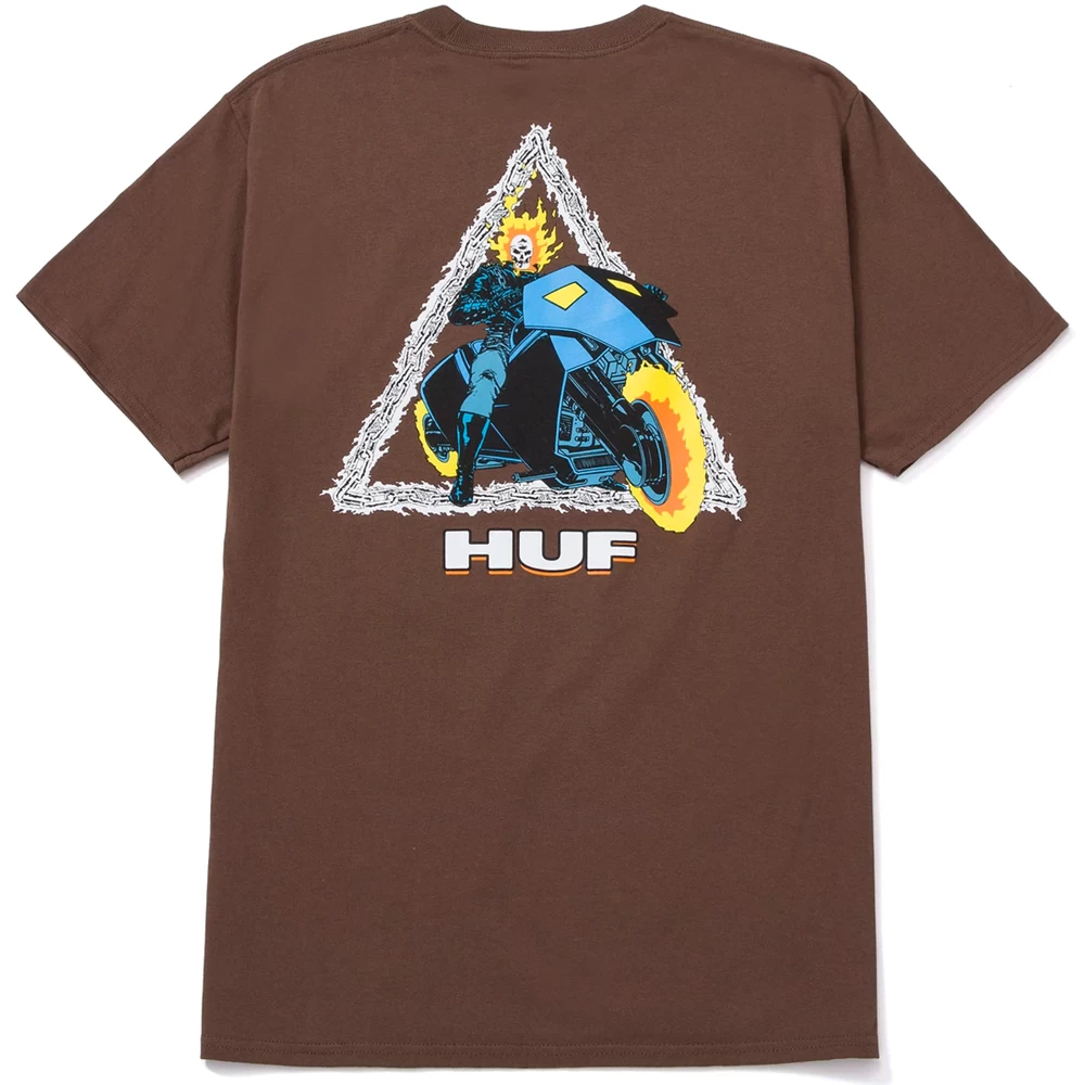 HUF X MARVEL GHOST RIDER TRIPLE TRIANGLE BROWN T-SHIRT 4 HUF X MARVEL GHOST RIDER TRIPLE TRIANGLE BROWN T-SHIRT - immagine 2