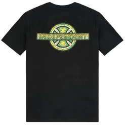 INDEPENDENT STAINED GLASS CROSS BLACK T-SHIRT