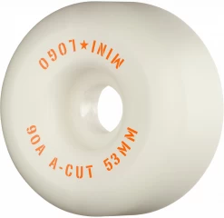 MINI LOGO A CUT 54mm 101A WHITE RUOTE SKATEBOARD -Negozio Di Pattini 3mini logo a cut 54mm 101a white ruote skateboard