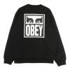 OBEY EYES ICON CREW PREMIUM BLACK FELPA -Negozio Di Pattini 3obey eyes icon crew premium black felpa 1000x1000
