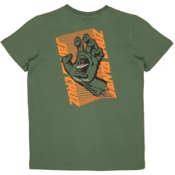 SANTA CRUZ YOUTH SPLIT STRIP HAND VINTAGE IVY T-SHIRT BAMBINO