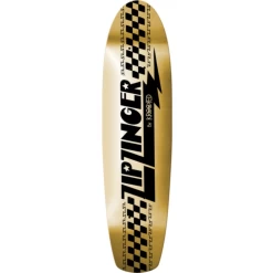 KROOKED ZIP ZINGER FOIL 7.75" X 30" GOLD TAVOLA SKATEBOARD
