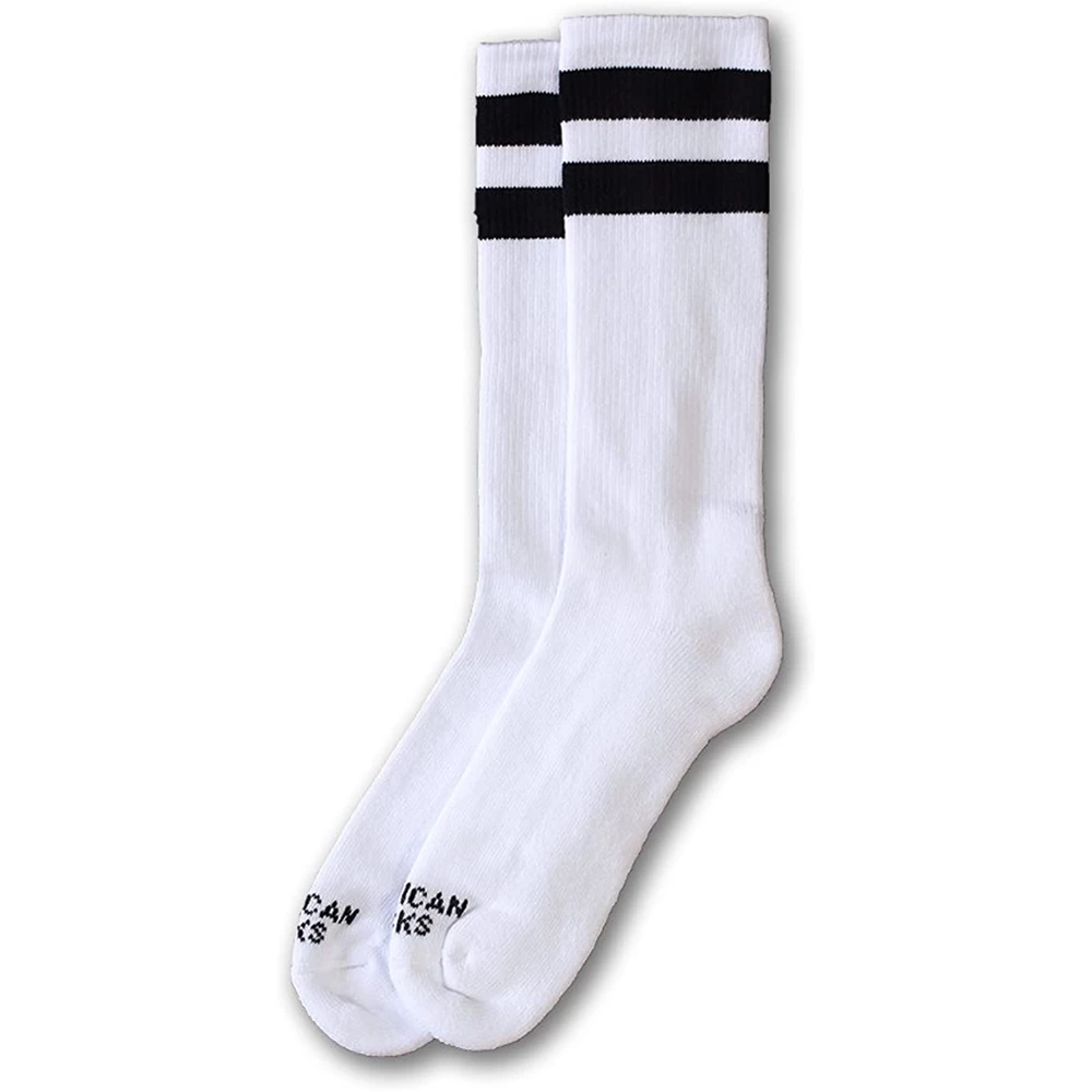 AMERICAN SOCKS OLD SCHOOL WHITE/BLACK CALZINI 4 AMERICAN SOCKS OLD SCHOOL WHITE/BLACK CALZINI - immagine 2