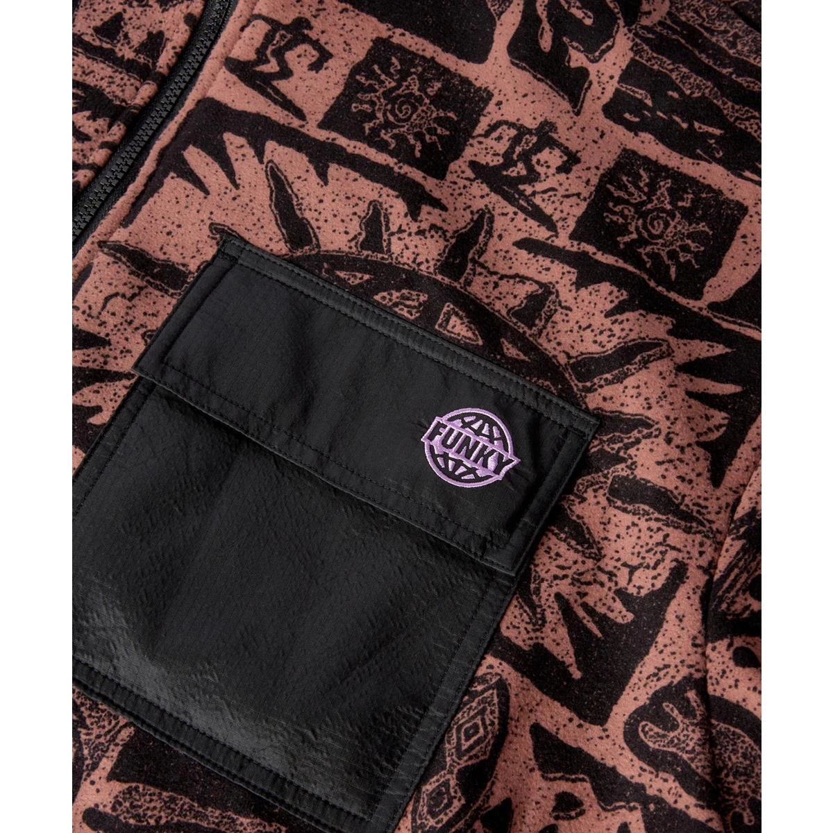 FUNKY TRIBE FULL ZIP RUST GIACCA 5 FUNKY TRIBE FULL ZIP RUST GIACCA - immagine 3