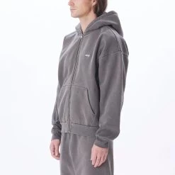 OBEY LOWERCASE ZIP PIGMENT DIGITAL BLACK FELPA -Negozio Di Pattini 4obey lowercase zip pigment digital black felpa 1200x1200