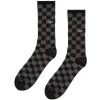 VANS CHECKERBOARD CREW II BLACK/CHARCOAL CHECK CALZINI -Negozio Di Pattini 4vans checkerboard crew ii black charcoal calzini 1