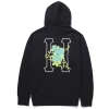 HUF BARB WIRE CLASSIC H P/O HOODIE BLACK FELPA -Negozio Di Pattini 5barb wire classic h p o hoodie black 1