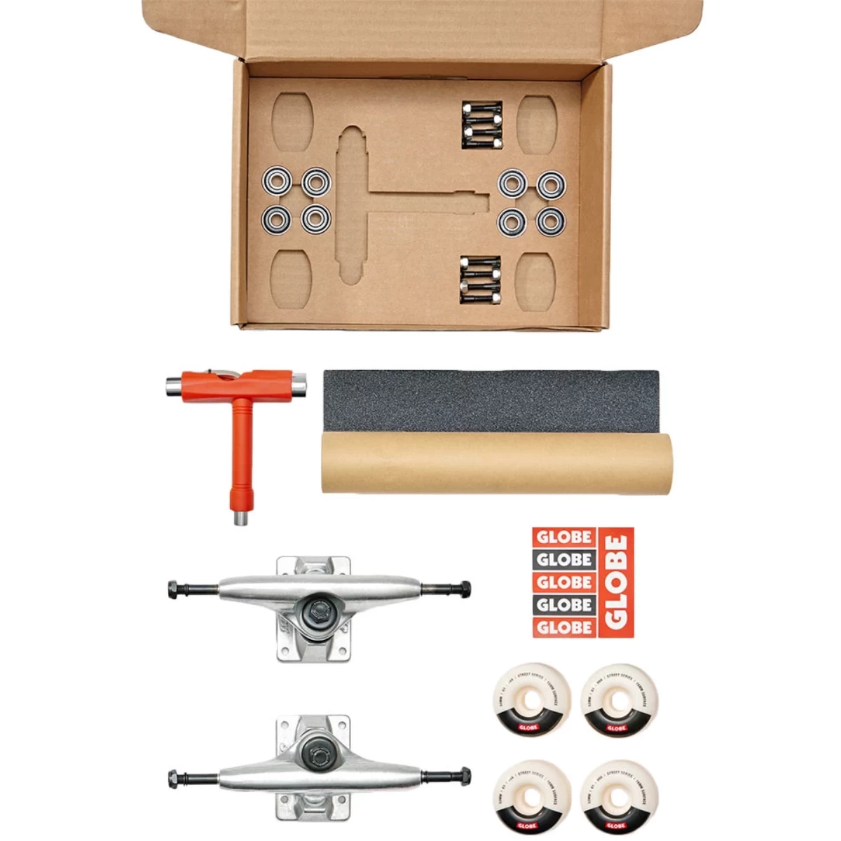 GLOBE EVERYTHING BUT THE DECK RAW FINISH 5.25" KIT 4 GLOBE EVERYTHING BUT THE DECK RAW FINISH 5.25" KIT - immagine 2