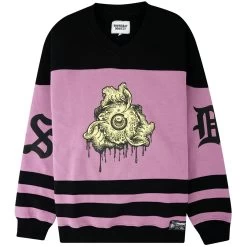 DOOMSDAY SEE NO EVIL HOCKEY CREWNECK BLACK IRIS FELPA