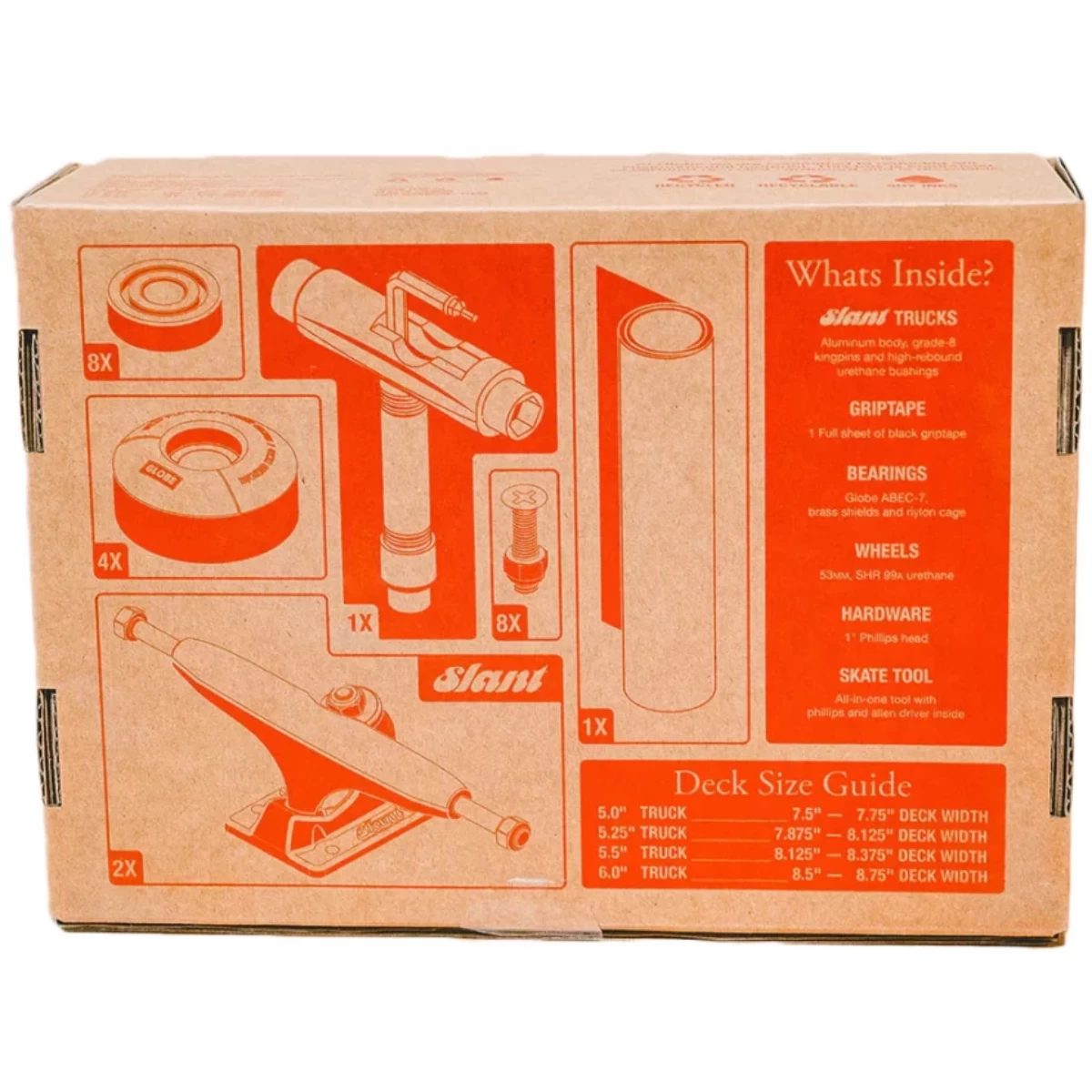 GLOBE EVERYTHING BUT THE DECK RAW FINISH 5.25" KIT 5 GLOBE EVERYTHING BUT THE DECK RAW FINISH 5.25" KIT - immagine 3