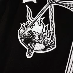 DOOMSDAY JUSTICE VARSITY CREWNECK BLACK FELPA -Negozio Di Pattini 7doomsday justice varsity crewneck black felpa 1200x1200