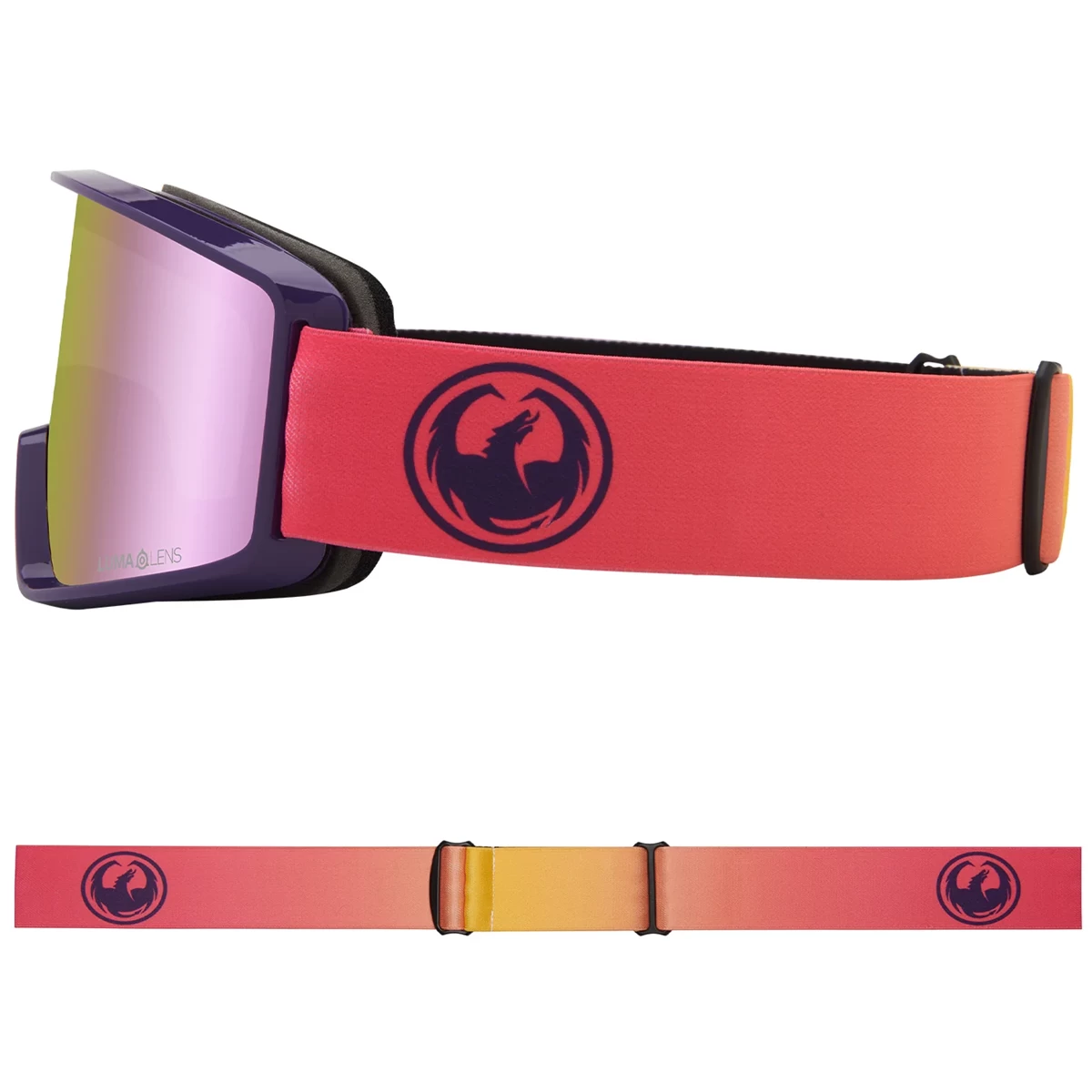 DRAGON DXT OTG FADE PINK LITE MASCHERA SNOWBOARD 5 DRAGON DXT OTG FADE PINK LITE MASCHERA SNOWBOARD - immagine 3