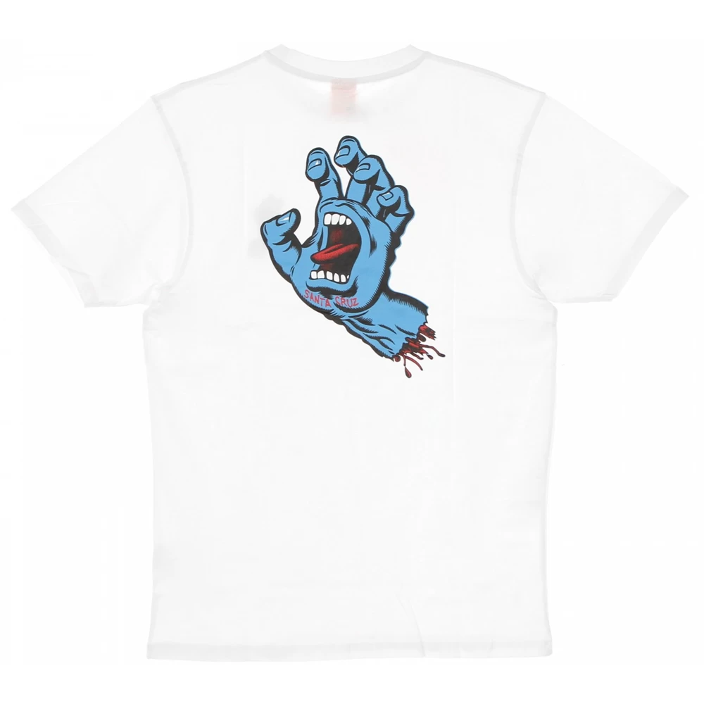 SANTA CRUZ SCREAMING HAND CHEST WHITE T-SHIRT 3 SANTA CRUZ SCREAMING HAND CHEST WHITE T-SHIRT