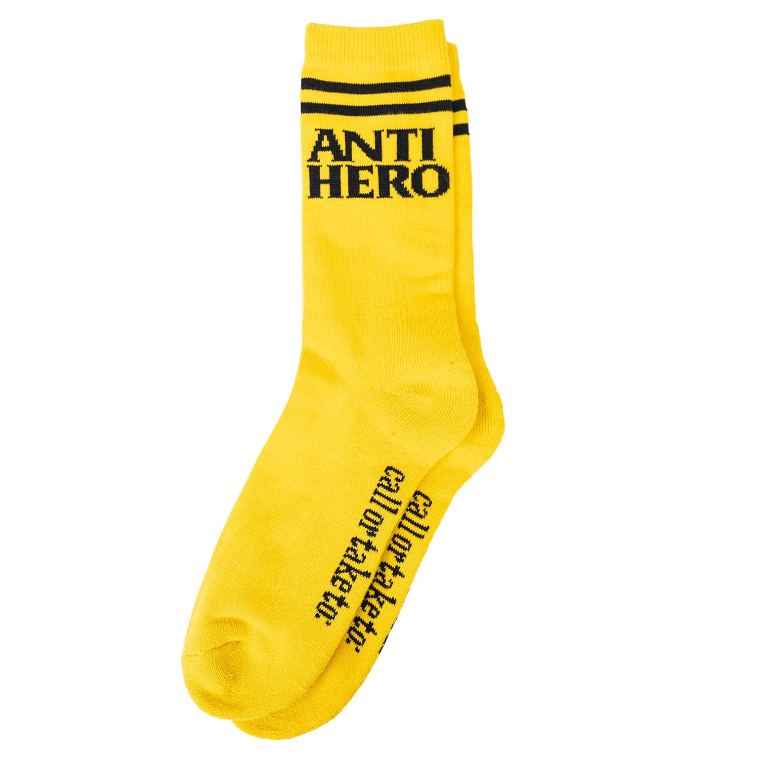 ANTIHERO BLACK HERO IF FOUND SOCK YELLOW/BLACK CALZINI 2 ANTIHERO BLACK HERO IF FOUND SOCK YELLOW/BLACK CALZINI