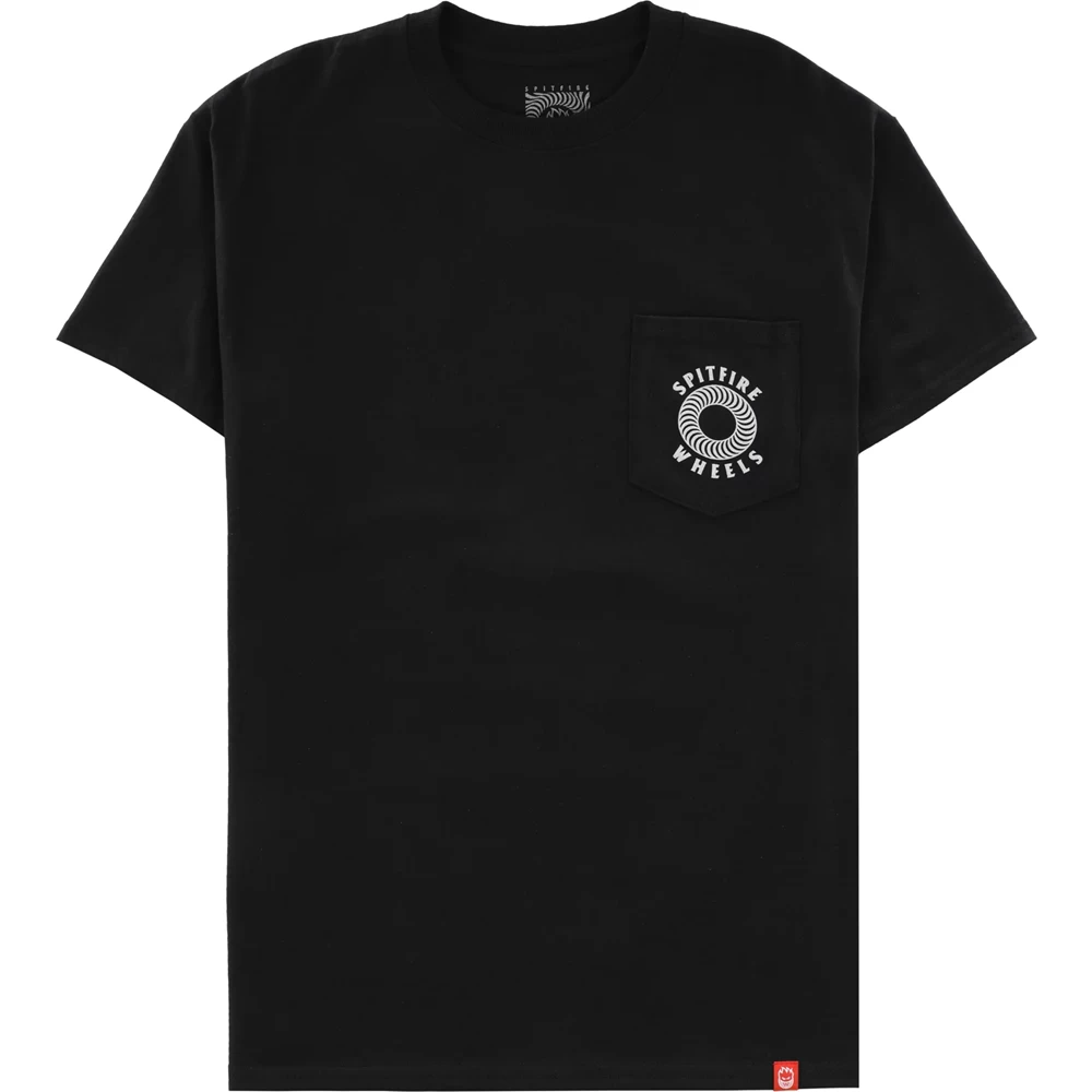 SPITFIRE HOLLOW CLASSIC BLACK SLIVER FLECK T-SHIRT 4 SPITFIRE HOLLOW CLASSIC BLACK SLIVER FLECK T-SHIRT - immagine 2