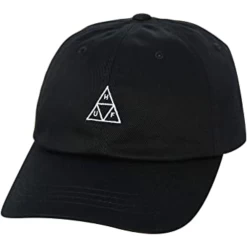 HUF ESSENTIALS TT CV 6 PANEL BLACK CAPPELLO -Negozio Di Pattini huf essentials tt cv 6 panel hat black o s 1