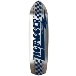 KROOKED ZIP ZAGGER FOIL 8.62" X 32.18" SILVER TAVOLA SKATEBOARD