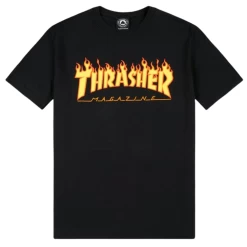 THRASHER FLAME BLACK T-SHIRT