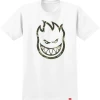 SPITFIRE BIGHEAD OUTLINE FILL WHITE/FORREST CAMO T-SHIRT -Negozio Di Pattini spitfire bighead outline fill white forrest camo t shirt