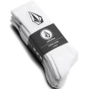 VOLCOM FULL STONE (3PZ) WHITE CALZINI -Negozio Di Pattini volcom full stone 3pz white calzini 3